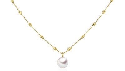 Gouden collier met Akoya parel