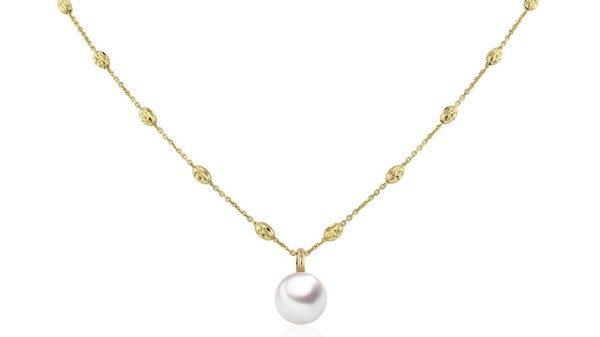 Gouden collier met Akoya parel