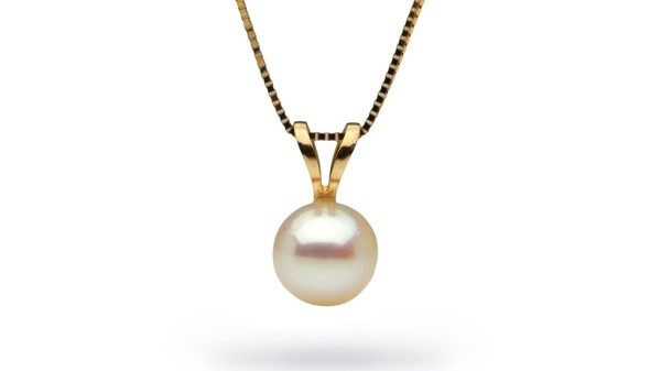 Gouden collier met Akoya parelhanger 7-7,5 mm AA+ variabele lengte