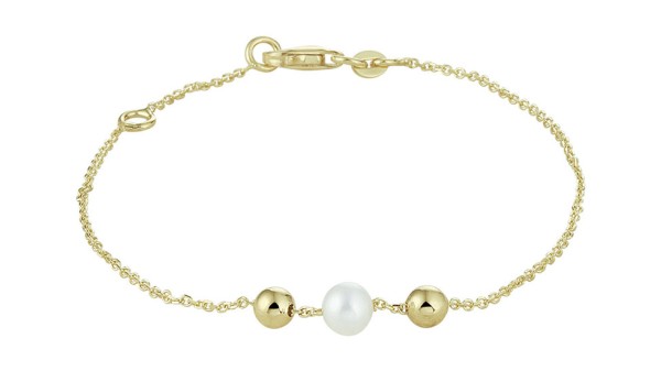 Armband met parel en gouden bolletjes