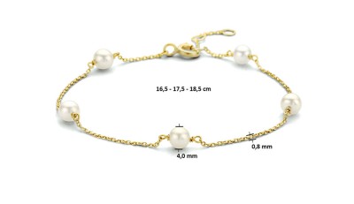 Gouden armband met parels