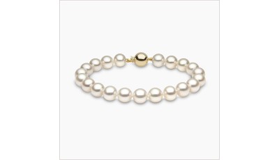 Parel armband zoetwaterparels 8-8,5 mm goud AA+