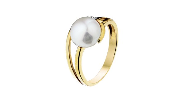 Ring parel en diamant 0.015 krt