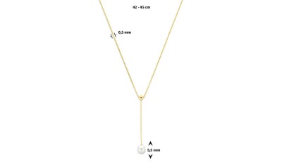 y-collier parel 42 - 45 cm